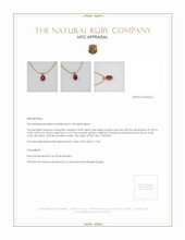 Ruby Pendant 24.98 Ct. 14K Yellow Gold Appraisal