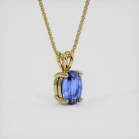 1.11 Ct. Blue Sapphire Pendant, 14K Yellow Gold 2