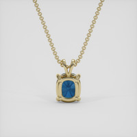 1.27 Ct. Blue Sapphire Pendant, 14K Yellow Gold 4