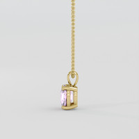 1.11 Ct. Purplish Pink Sapphire Pendant, 14K Yellow Gold 3