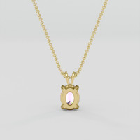 1.11 Ct. Purplish Pink Sapphire Pendant, 14K Yellow Gold 4