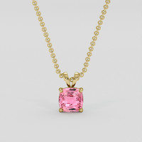 2.15 Ct. Padparadscha Sapphire Pendant, 14K Yellow Gold 1