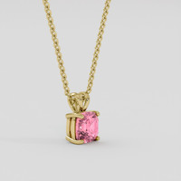 2.15 Ct. Padparadscha Sapphire Pendant, 14K Yellow Gold 2