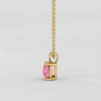 2.15 Ct. Padparadscha Sapphire Pendant, 14K Yellow Gold 3