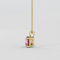 1.51 Ct. Purplish Pink Sapphire Pendant, 14K Yellow Gold 3