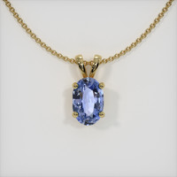 1.10 Ct. Sapphire Pendant, 18K Yellow Gold 1