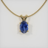 0.98 Ct. Sapphire Pendant, 18K Yellow Gold 1