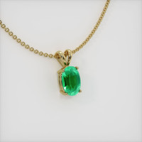 1.11 Ct. Emerald  Pendant - 18K Yellow Gold
