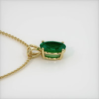 0.95 Ct. Emerald  Pendant - 18K Yellow Gold