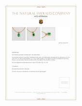 Emerald Pendant 0.48 Ct. 18K Yellow Gold Appraisal