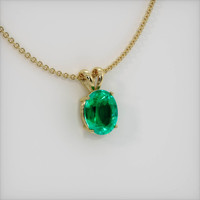 2.10 Ct. Emerald Pendant, 18K Yellow Gold 2