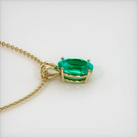 2.10 Ct. Emerald Pendant, 18K Yellow Gold 3