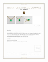 Emerald Pendant 1.47 Ct., 18K Yellow Gold Appraisal