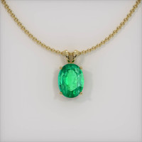 1.47 Ct. Emerald  Pendant - 18K Yellow Gold
