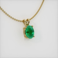 0.85 Ct. Emerald  Pendant - 18K Yellow Gold