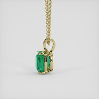 3.37 Ct. Emerald Pendant, 18K Yellow Gold 3