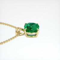 2.74 Ct. Emerald Pendant, 18K Yellow Gold 3