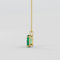 1.78 Ct. Emerald Pendant, 18K Yellow Gold 3