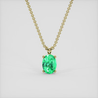 2.07 Ct. Emerald Pendant, 18K Yellow Gold 1