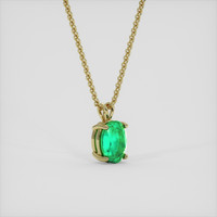 2.07 Ct. Emerald Pendant, 18K Yellow Gold 2
