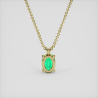 2.07 Ct. Emerald Pendant, 18K Yellow Gold 4