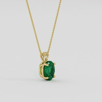 1.25 Ct. Emerald Pendant, 18K Yellow Gold 2