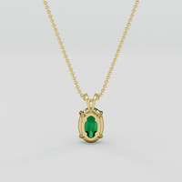 1.25 Ct. Emerald Pendant, 18K Yellow Gold 4