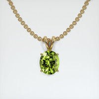 3.97 Ct. Gemstone Pendant, 18K Yellow Gold 1