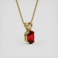 0.57 Ct. Ruby Pendant, 18K Yellow Gold 2