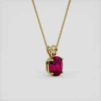 1.93 Ct. Purplish Red Ruby Pendant, 18K Yellow Gold 2