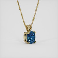 1.27 Ct. Blue Sapphire Pendant, 18K Yellow Gold 2