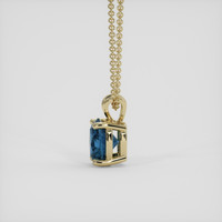 1.27 Ct. Blue Sapphire Pendant, 18K Yellow Gold 3