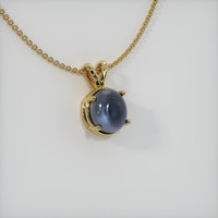 8.03 Ct. Greyish Blue Sapphire Pendant, 18K Yellow Gold 2