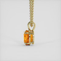 5.22 Ct. Orange Sapphire Pendant, 18K Yellow Gold 3