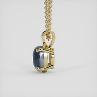 5.21 Ct. Greyish Blue Sapphire Pendant, 18K Yellow Gold 3