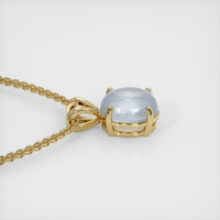 3.27 Ct. White Sapphire Pendant, 18K Yellow Gold 3
