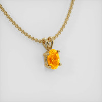 0.70 Ct. Sapphire Pendant, 18K Yellow Gold 2