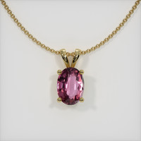 1.00 Ct. Sapphire Pendant, 18K Yellow Gold 1