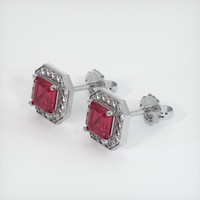 <span>2.24</span>&nbsp;<span class="tooltip-light">Ct.Tw.<span class="tooltiptext">Total Carat Weight</span></span> Ruby Earrings, Platinum 950 2