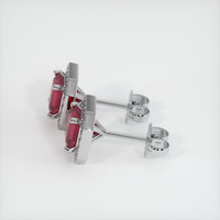 <span>2.24</span>&nbsp;<span class="tooltip-light">Ct.Tw.<span class="tooltiptext">Total Carat Weight</span></span> Ruby Earrings, Platinum 950 3