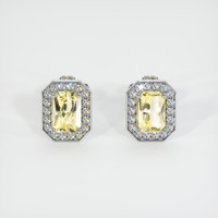 <span>1.33</span>&nbsp;<span class="tooltip-light">Ct.Tw.<span class="tooltiptext">Total Carat Weight</span></span> Sapphire Earrings, Platinum 950 1