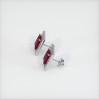 <span>0.67</span>&nbsp;<span class="tooltip-light">Ct.Tw.<span class="tooltiptext">Total Carat Weight</span></span> Ruby Earrings, Platinum 950 3