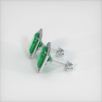 <span>2.91</span>&nbsp;<span class="tooltip-light">Ct.Tw.<span class="tooltiptext">Total Carat Weight</span></span> Emerald Earrings, Platinum 950 3