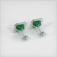 <span>2.91</span>&nbsp;<span class="tooltip-light">Ct.Tw.<span class="tooltiptext">Total Carat Weight</span></span> Emerald Earrings, Platinum 950 4