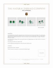 Emerald Earrings 3.22 Ct.Tw.Total Carat Weight, Platinum 950 Appraisal