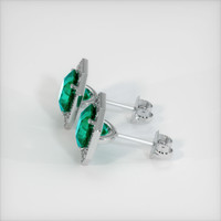 <span>1.80</span>&nbsp;<span class="tooltip-light">Ct.Tw.<span class="tooltiptext">Total Carat Weight</span></span> Emerald  Earring - Platinum 950