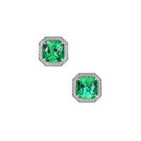 1.74 Ct.Tw. Emerald Earrings, Platinum 950 1