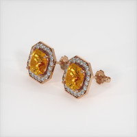 <span>5.07</span>&nbsp;<span class="tooltip-light">Ct.Tw.<span class="tooltiptext">Total Carat Weight</span></span> Sapphire Earrings, 14K Rose Gold 2