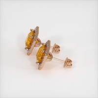 <span>5.07</span>&nbsp;<span class="tooltip-light">Ct.Tw.<span class="tooltiptext">Total Carat Weight</span></span> Sapphire Earrings, 14K Rose Gold 3