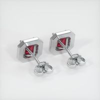 <span>2.24</span>&nbsp;<span class="tooltip-light">Ct.Tw.<span class="tooltiptext">Total Carat Weight</span></span> Ruby Earrings, 14K White Gold 4